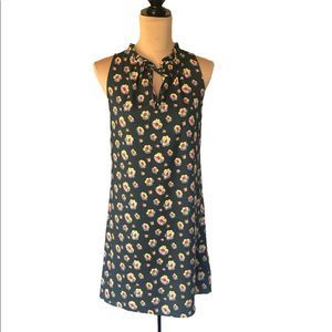 Loft Women's green floral shift dress XSmall Petite